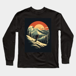 man skiing Long Sleeve T-Shirt